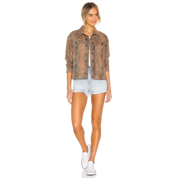Free People snake print trucker jacket - Picture 6 of 9